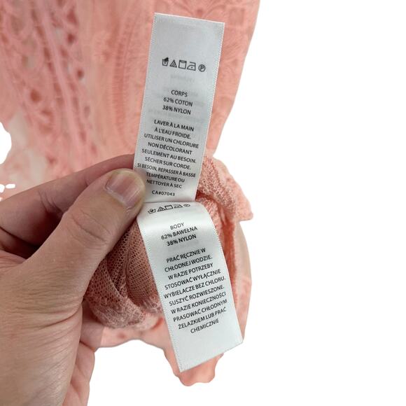 Rachel Zoe Blush Embroidered Sheer Boho Kaftan‎ Cover-Up OS - Picture 7 of 7